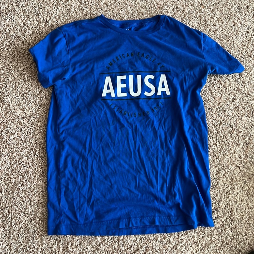Used blue American eagle shirt size small.